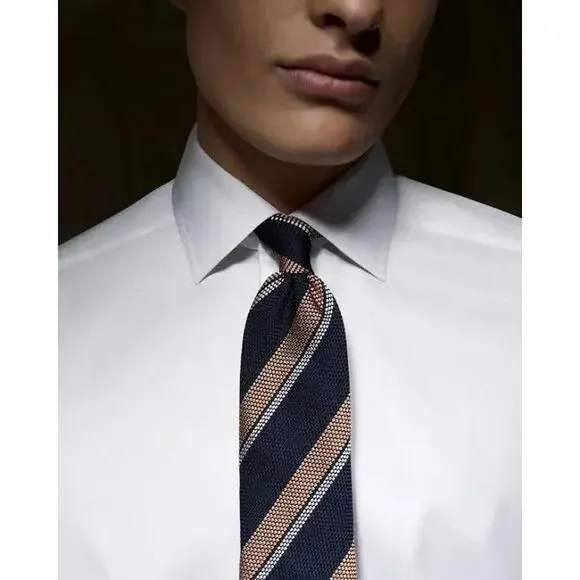 Eton Signature Twill White Dress Shirt- Slim Fit